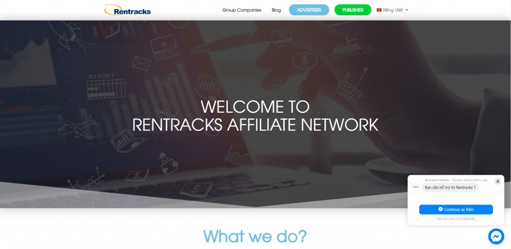 truy cập website Rentracks