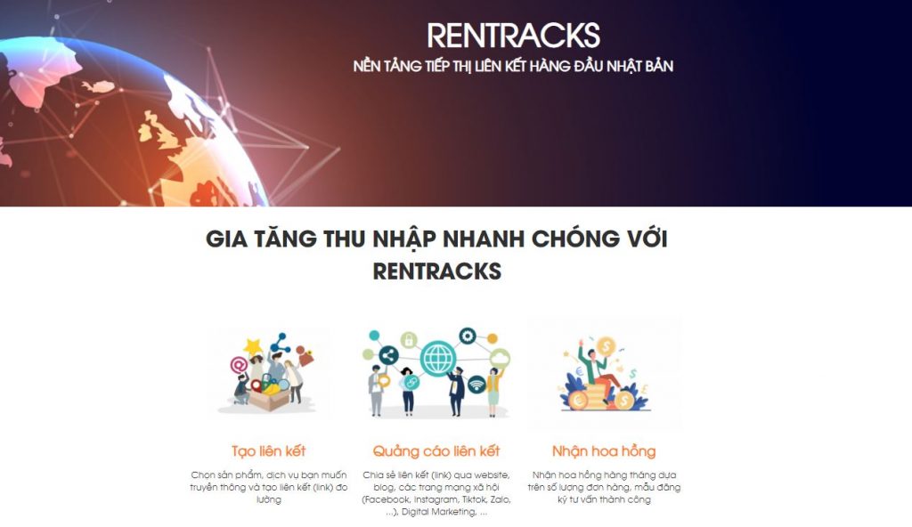 Affiliate Network uy tín ở Việt Nam: Rentracks Việt Nam
