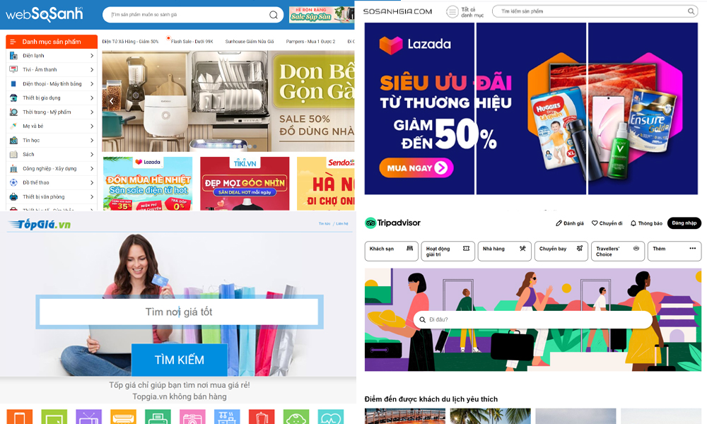 mô hình tiếp thị liên kết qua web so sánh