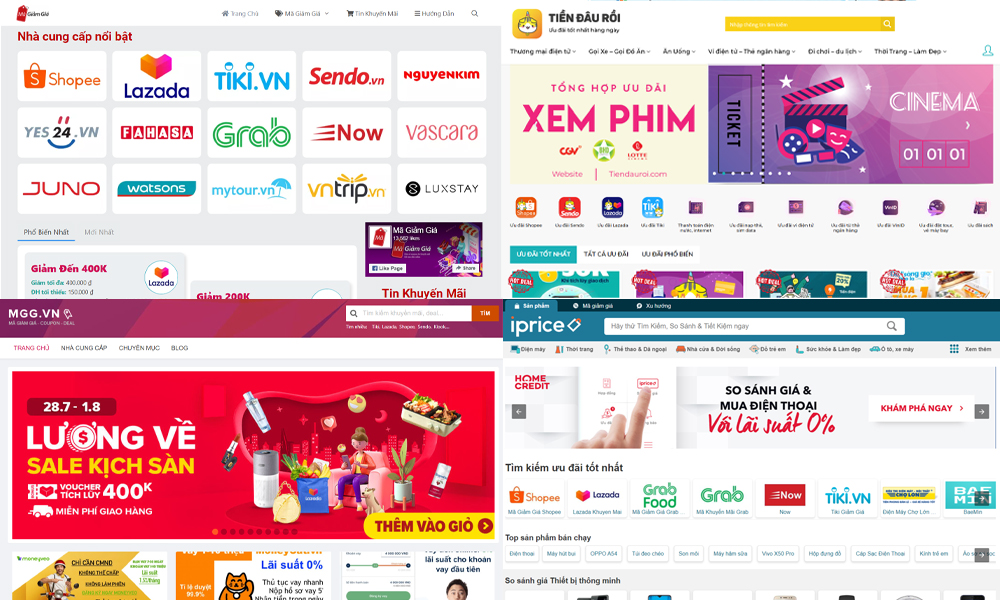 mô hình tiếp thị liên kết qua web chia sẻ mã giảm giá