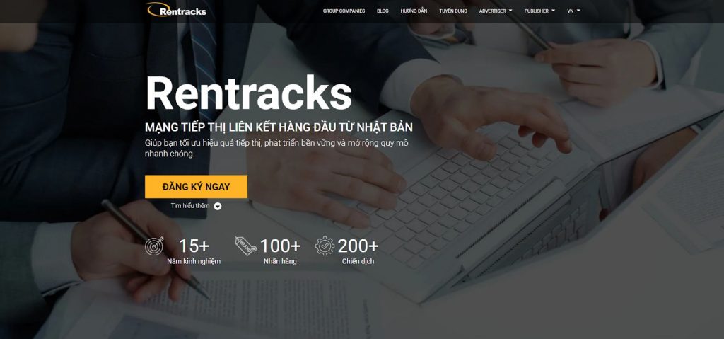 Trang tiếp thị liên kết uy tín Rentracks Việt Nam