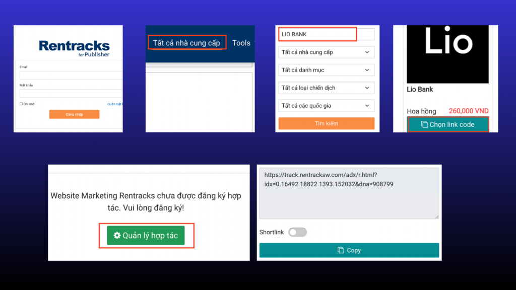 Cách lấy link để kiếm tiền online Affiliate Banking hiệu quả